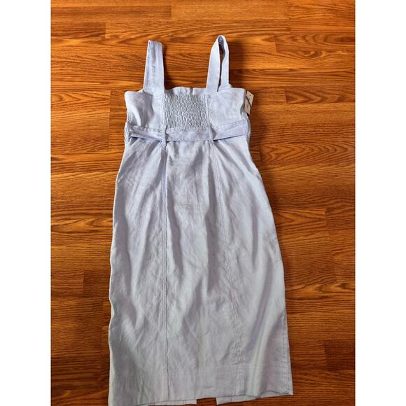 Aritzia Babaton baby blue Kofi Belted Button-Front Dress size 4 / small - Picture 11 of 12